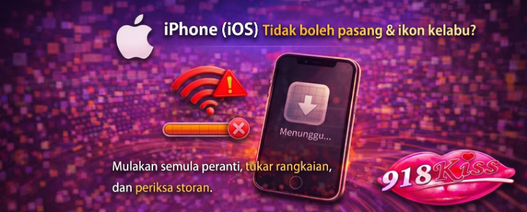 Tak boleh pasang & ikon kelabu